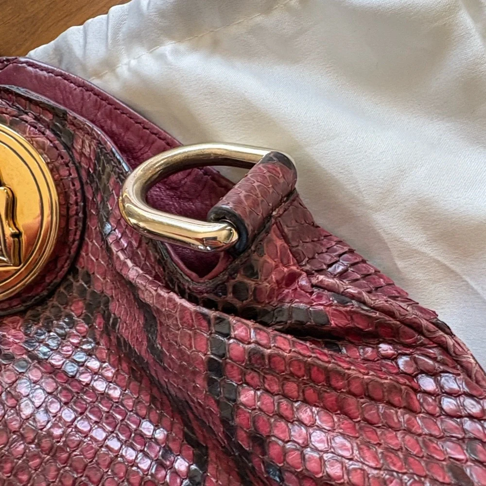 Authentic Gucci Python Hysteria Hobo Bag - Picture 8 of 13